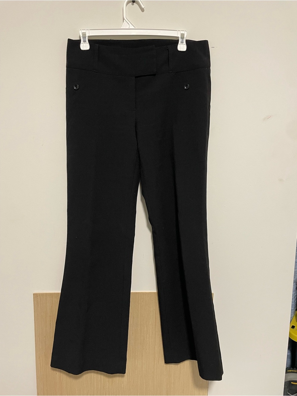 Suzy Shier Black Boot-Cut Pull-On Trousers